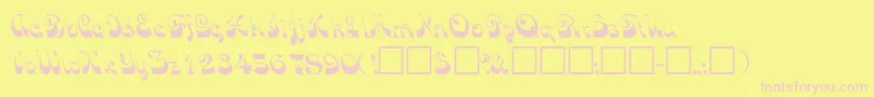 TradewindsskRegular Font – Pink Fonts on Yellow Background