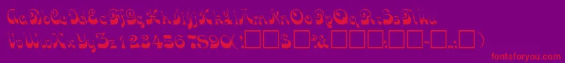 TradewindsskRegular Font – Red Fonts on Purple Background
