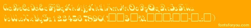 TradewindsskRegular Font – Yellow Fonts on Orange Background