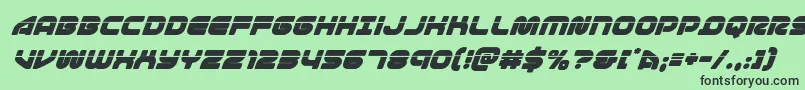 1stenterpriseslasersuperital Font – Black Fonts on Green Background