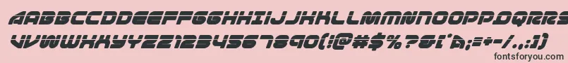 1stenterpriseslasersuperital Font – Black Fonts on Pink Background