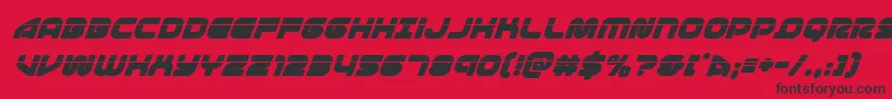 1stenterpriseslasersuperital Font – Black Fonts on Red Background