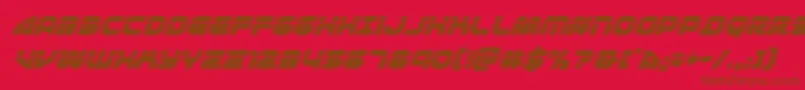 1stenterpriseslasersuperital Font – Brown Fonts on Red Background