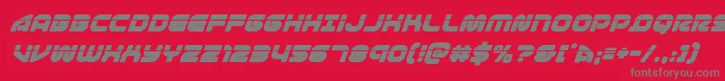 1stenterpriseslasersuperital Font – Gray Fonts on Red Background