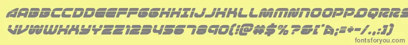 1stenterpriseslasersuperital Font – Gray Fonts on Yellow Background