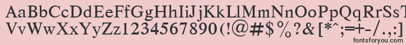 フォントRespect – ピンクの背景に黒い文字