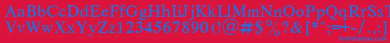 Respect Font – Blue Fonts on Red Background