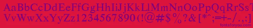 Respect Font – Purple Fonts on Red Background