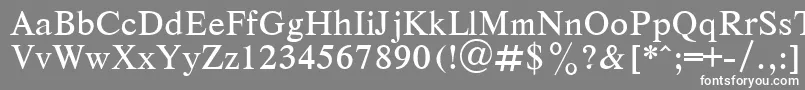 フォントRespect – 灰色の背景に白い文字