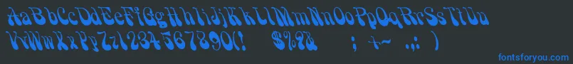 Psychedelicsmoke Font – Blue Fonts on Black Background