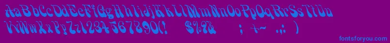 Psychedelicsmoke Font – Blue Fonts on Purple Background