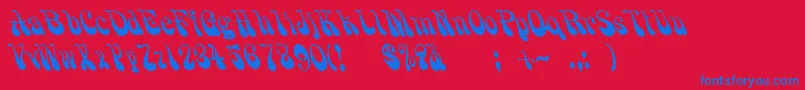 Psychedelicsmoke Font – Blue Fonts on Red Background