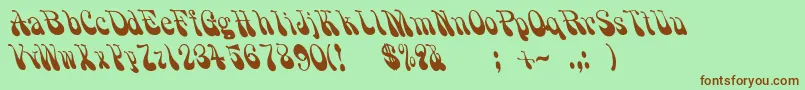 Psychedelicsmoke Font – Brown Fonts on Green Background