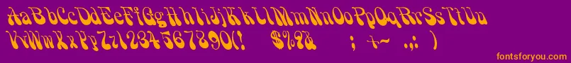 Psychedelicsmoke Font – Orange Fonts on Purple Background