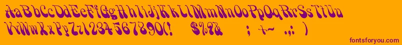 Psychedelicsmoke Font – Purple Fonts on Orange Background