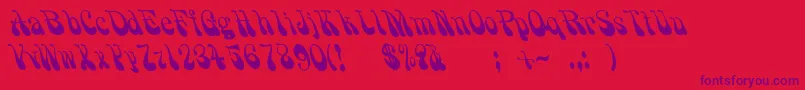 Psychedelicsmoke Font – Purple Fonts on Red Background