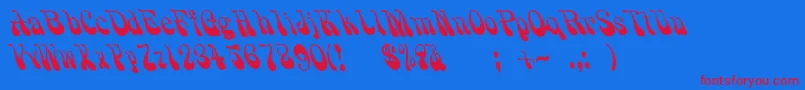 Psychedelicsmoke Font – Red Fonts on Blue Background