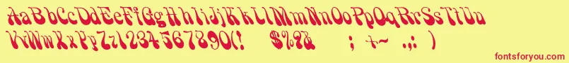 Psychedelicsmoke Font – Red Fonts on Yellow Background