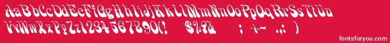 Psychedelicsmoke Font – White Fonts on Red Background