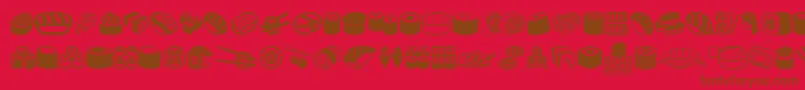 SushiSushi Font – Brown Fonts on Red Background