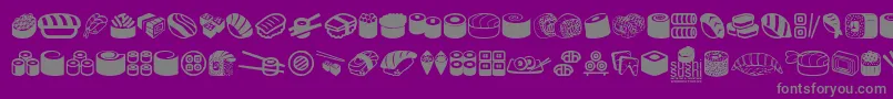SushiSushi Font – Gray Fonts on Purple Background