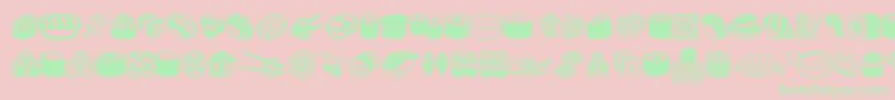 SushiSushi Font – Green Fonts on Pink Background