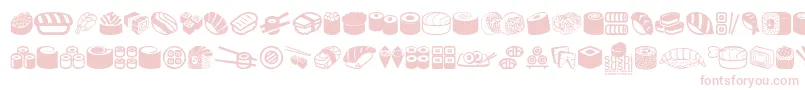 SushiSushi Font – Pink Fonts on White Background