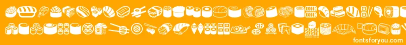 SushiSushi Font – White Fonts on Orange Background