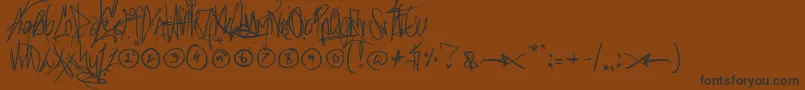 Więcej informacji o czcionce SickCapitalVice Czcionka SickCapitalVice – czarne czcionki na brązowym tle
