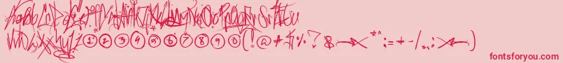 SickCapitalVice Font – Red Fonts on Pink Background