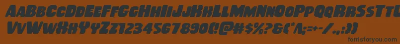 Rubberboyital Font – Black Fonts on Brown Background