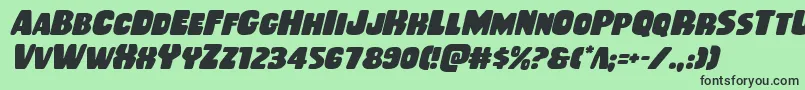 Rubberboyital Font – Black Fonts on Green Background