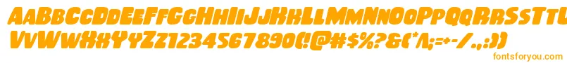 Rubberboyital Font – Orange Fonts on White Background