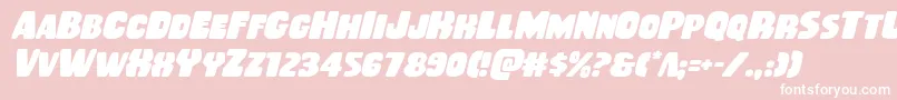 Rubberboyital Font – White Fonts on Pink Background