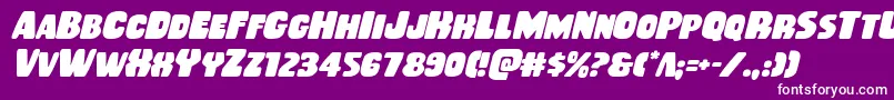 Rubberboyital Font – White Fonts on Purple Background