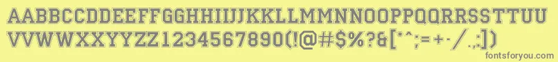 Campu14 Font – Gray Fonts on Yellow Background