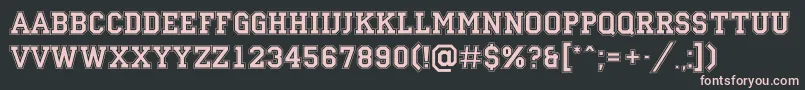 Campu14 Font – Pink Fonts on Black Background