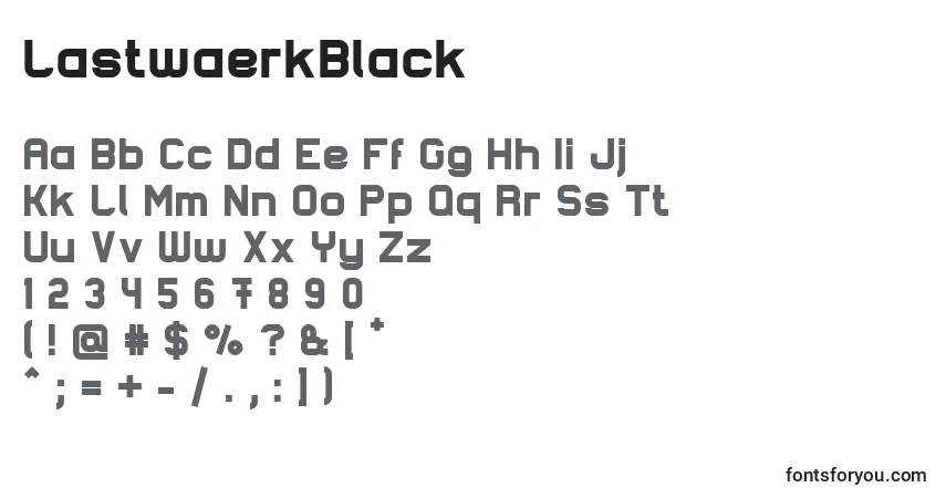 Шрифт LastwaerkBlack – алфавит, цифры, специальные символы