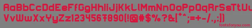 LastwaerkBlack Font – Red Fonts on Gray Background