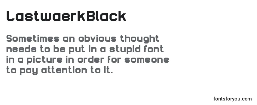 Review of the LastwaerkBlack Font