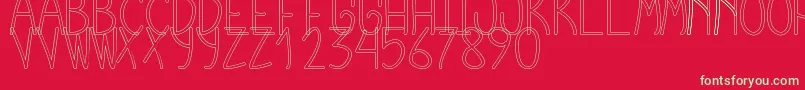 CursiExtraTfbHollow Font – Green Fonts on Red Background