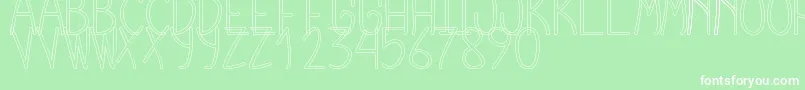 CursiExtraTfbHollow Font – White Fonts on Green Background