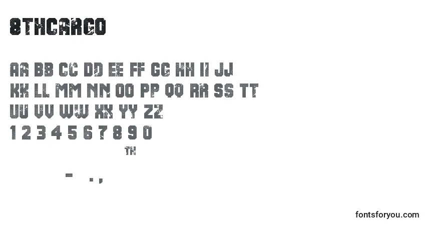 Schriftart 8thCargo – Alphabet, Zahlen, spezielle Symbole