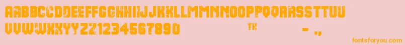 8thCargo Font – Orange Fonts on Pink Background