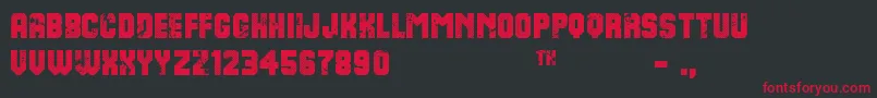 8thCargo Font – Red Fonts on Black Background
