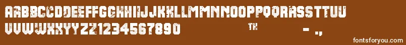 Шрифт 8thCargo – белые шрифты на коричневом фоне