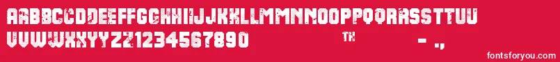 8thCargo Font – White Fonts on Red Background