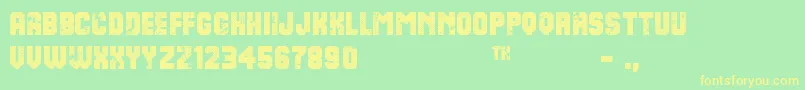 8thCargo Font – Yellow Fonts on Green Background
