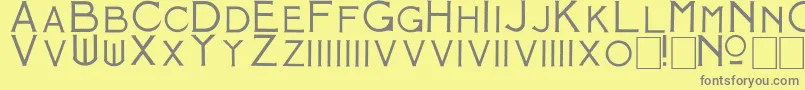 MosaicSolid-Schriftart – Graue Schriften auf gelbem Hintergrund