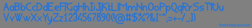 Rondouillard Font – Blue Fonts on Gray Background
